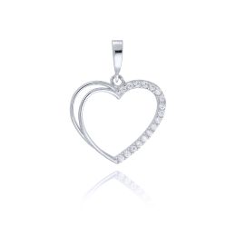 MOISS přívěsek z bílého zlata SRDCE