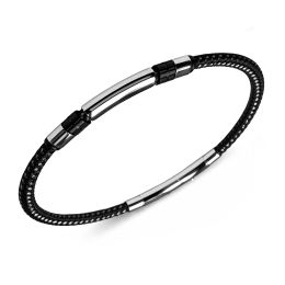 DIVERSE pletený náramek z oceli