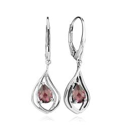 MOISS stříbrné náušnice GRANÁT