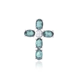 MOISS stříbrný přívěsek TOPAZ KŘÍŽEK