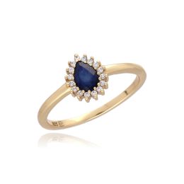 MOISS stříbrný prsten SAFÍR