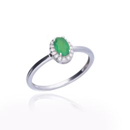 MOISS stříbrný prsten SMARAGD