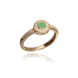 MOISS stříbrný prsten SMARAGD