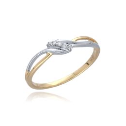 MOISS diamantový prsten ze žlutého zlata BICOLOR