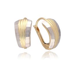 MOISS náušnice ze žlutého zlata BICOLOR