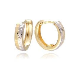 MOISS náušnice ze žlutého zlata BICOLOR
