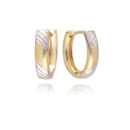 MOISS náušnice ze žlutého zlata BICOLOR