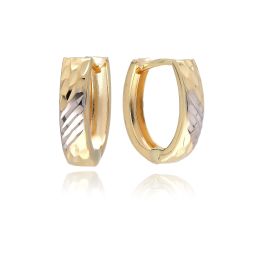 MOISS náušnice ze žlutého zlata BICOLOR