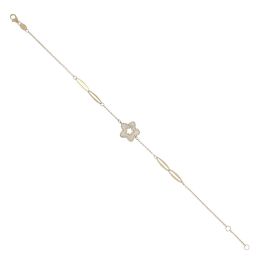 MOISS náramek ze žlutého zlata KVĚTINA