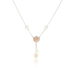 MOISS náhrdelník ze žlutého zlata KVĚTINA