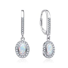 MOISS stříbrné náušnice OPÁL