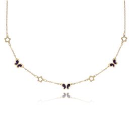 MOISS náhrdelník ze žlutého zlata MOTÝL