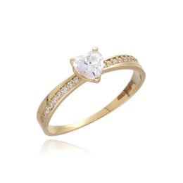 MOISS prsten ze žlutého zlata SRDCE