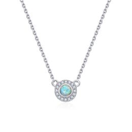 MOISS stříbrný náhrdelník OPÁL