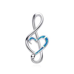 MOISS stříbrný přívěsek OPÁL HOUSLOVÝ KLÍČ