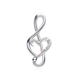 MOISS stříbrný přívěsek OPÁL HOUSLOVÝ KLÍČ