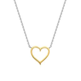 MOISS stříbrný náhrdelník SRDCE GOLD