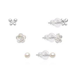 MOISS stříbrné náušnice KVĚTINA