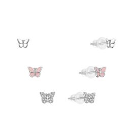 MOISS stříbrné náušnice MOTÝL