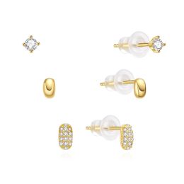 MOISS stříbrné náušnice GOLD