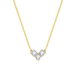 MOISS stříbrný náhrdelník SRDCE GOLD