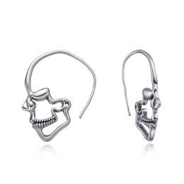 DIVERSE stříbrné náušnice LEBKA