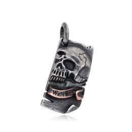 DIVERSE stříbrný přívěsek LEBKA