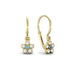 MOISS dětské náušnice ze žlutého zlata KVĚTINA