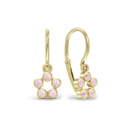 MOISS náušnice ze žlutého zlata KVĚTINA