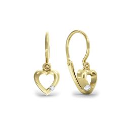 MOISS náušnice ze žlutého zlata SRDCE
