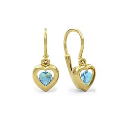 MOISS dětské náušnice ze žlutého zlata SRDCE