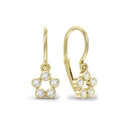 MOISS náušnice ze žlutého zlata KVĚTINA