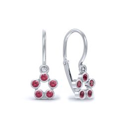 MOISS náušnice z bílého zlata KVĚTINA