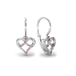 MOISS dětské náušnice z bílého zlata SRDCE