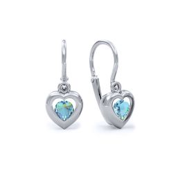 MOISS náušnice z bílého zlata SRDCE