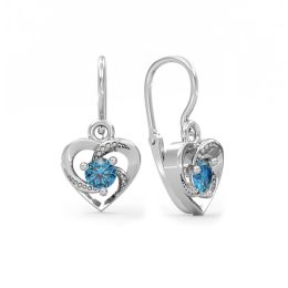 MOISS náušnice z bílého zlata SRDCE