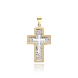 MOISS přívěsek ze žlutého zlata BICOLOR KŘÍŽ