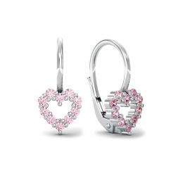 MOISS náušnice z bílého zlata SRDCE