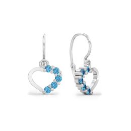 MOISS náušnice z bílého zlata SRDCE