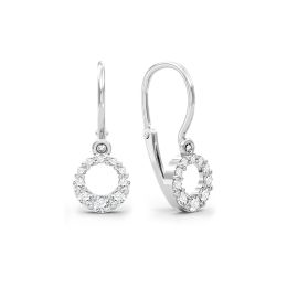 MOISS dětské náušnice z bílého zlata KRUH