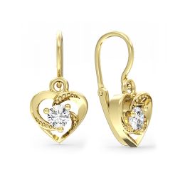 MOISS dětské náušnice ze žlutého zlata SRDCE