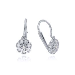 MOISS dětské náušnice z bílého zlata KVĚTINA