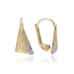 MOISS náušnice ze žlutého zlata BICOLOR