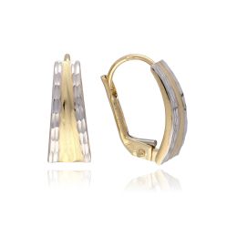 MOISS náušnice ze žlutého zlata BICOLOR