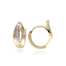 MOISS náušnice ze žlutého zlata BICOLOR