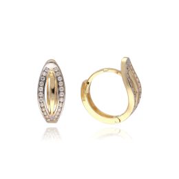 MOISS náušnice ze žlutého zlata BICOLOR