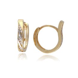 MOISS náušnice ze žlutého zlata BICOLOR