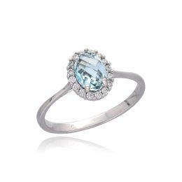 MOISS prsten z bílého zlata TOPAZ