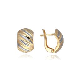 MOISS náušnice ze žlutého zlata BICOLOR