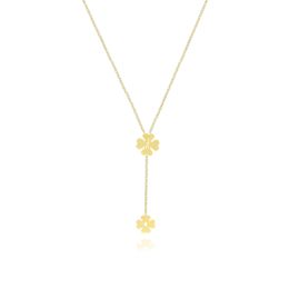MOISS náhrdelník ze žlutého zlata KVĚTINA